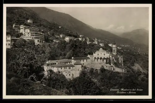 AK Locarno, Madonna del Sasso, Orselina e Brione