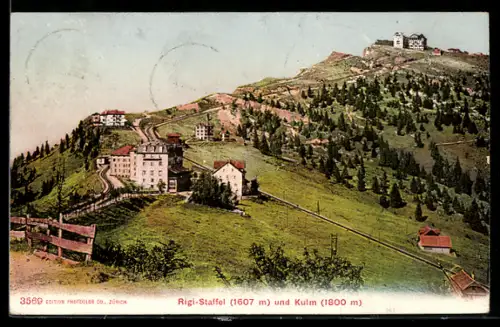 AK Rigi-Kulm, Hotel mit Rigi-Staffel