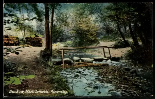 AK Buckow /Märk. Schweiz, Am Poetensteg