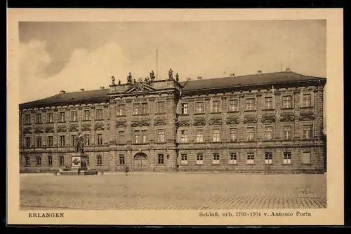 AK Erlangen, Schloss mit Denkmal