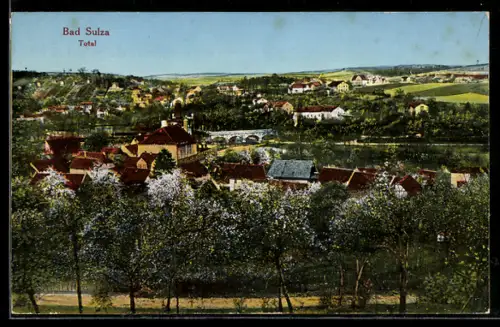 AK Bad Sulza, Gesamtansicht mit Viadukt