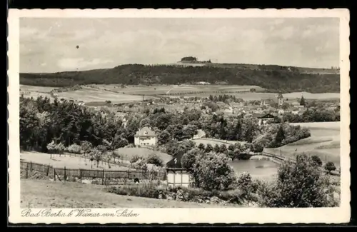AK Bad Berka b. Weimar, Ortsansicht von Süden