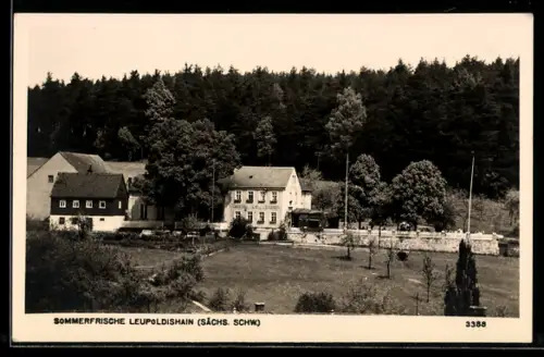 AK Leupoldishain /Sächs. Schw., Gasthof Leupoldishain mit Terrasse u.Nachbarhäusern