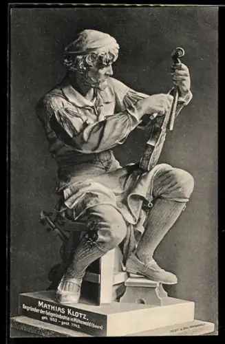 AK Mittenwald, Denkmal für Mathias Klotz, Begründer der Geigenindustrie in Mittenwald