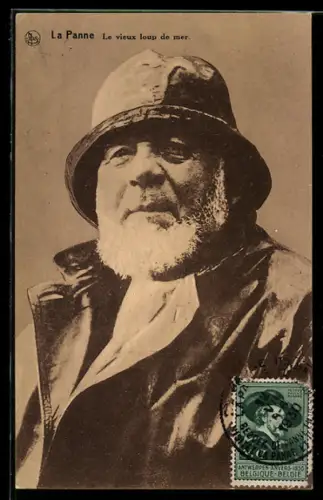 AK Bärtiger alter Fischer im Portrait
