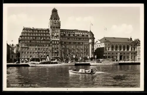 AK Stockholm, Strand Hotel, Dampfer