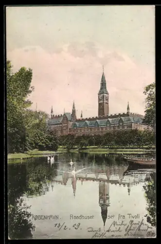 AK Kobenhavn, Raadhuset set fra Tivoli