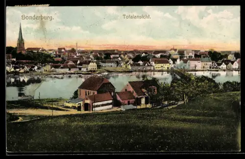 AK Sonderburg, Totalansicht mit Kirche