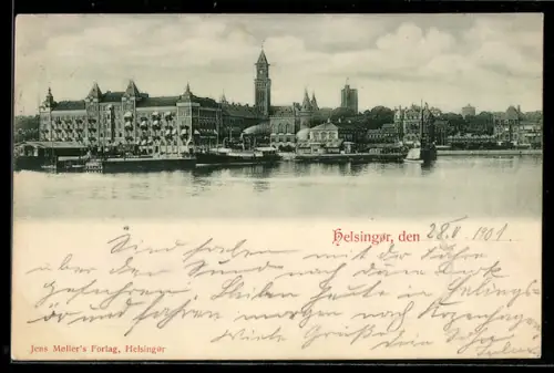 AK Helsingor, Panorama mit Schloss