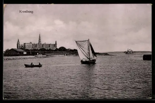 AK Kronborg, Panorama mit Schloss