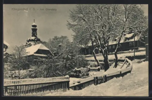 AK Klingenthal i. S., Winterpartie am Gliersteig