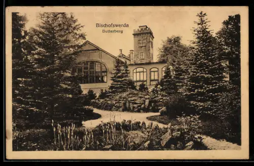 AK Bischofswerda, Gasthaus Butterberg, Gebäude u. Anlagen