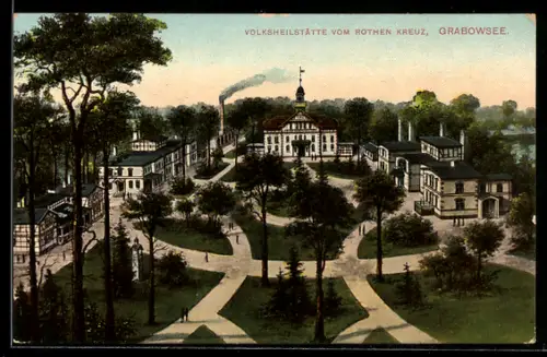 AK Grabowsee, Volksheilstätte vom Rothen Kreuz, Gesamtansicht