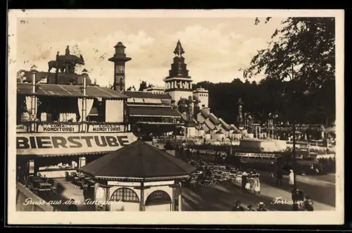 AK Berlin-Halensee, Lunapark, Bierstube, Konditorei, Terrassen