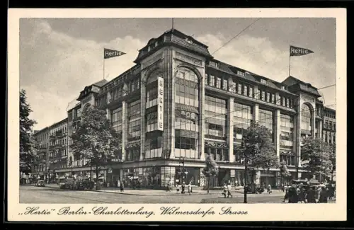 AK Berlin-Charlottenburg, Hertie Warenhaus Wilmersdorfer Strasse