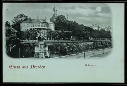 AK Dresden, Belvedère, Panorama