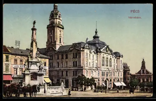 AK Pecs, Glavni trg., Rathaus