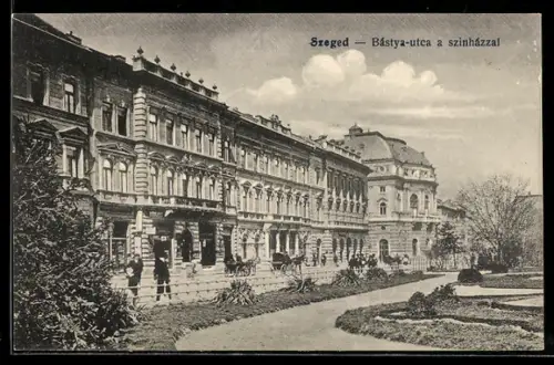 AK Szeged, Bástya-utca a szinházzal