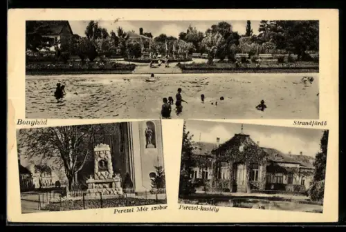 AK Bonyhád, Perczel Mór szobor, Perczel-kastély, Strandfürdö