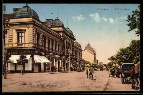 AK Szolnok, Varoshaza, Partie in der Stadt