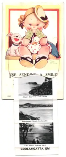 Leporello-AK Coolangatta /Qld., Marine Parade, Pt. Danger, Giants Causeway, Greenmount Beach, Kirra Beach