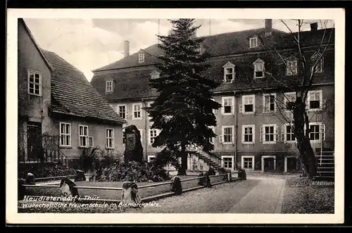 AK Neudietendorf, Wirtschaftliche Frauenschule mit Bismarckplatz
