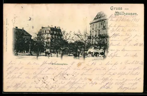 AK Mulhouse, Place de la Paix, Geschäfte