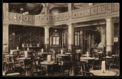 AK München, Cafe Stadt Wien, Innenansicht