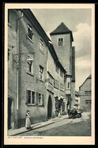 AK Erfurt, Michaelisstrasse in der Altstadt