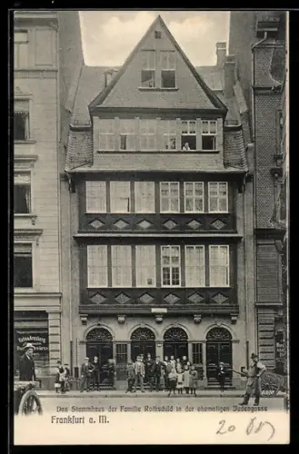 AK Alt-Frankfurt, Das Stammhaus der Familie Rothschild in der ehemaligen Judengasse