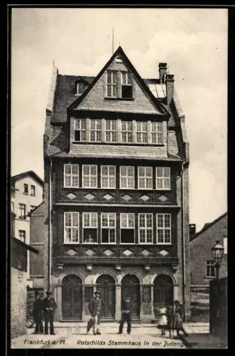 AK Frankfurt a. M., Rotschilds Stammhaus in der Judengasse