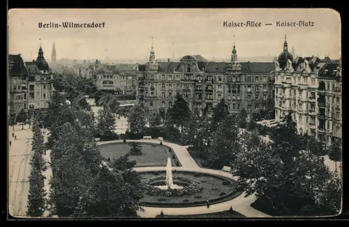 AK Berlin-Wilmersdorf, Kaiser-Allee und Kaiser-Platz