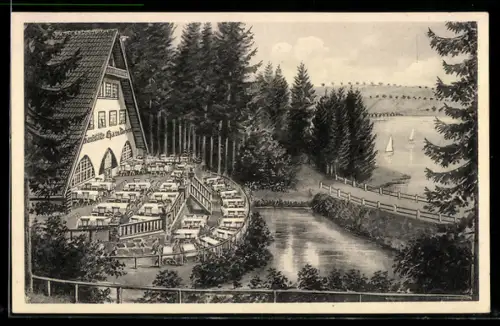 AK Körbecke /Soest, Haus Daheim, Gasthaus und Pension am Möhnesee, Inh. F. A. Schürmann