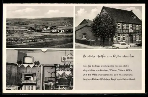 AK Ahlbershausen, Ortsansicht, Gasthaus Heinrich Kohle