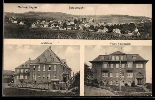 AK Meinerzhagen, Totalansicht, Amtshaus, Neues Amtsgericht