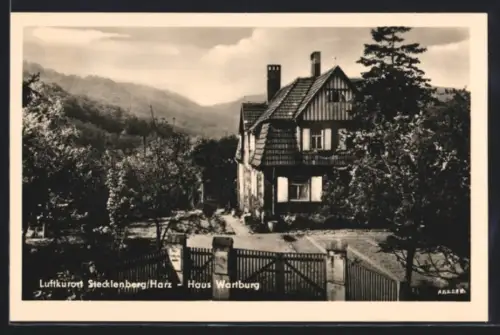 AK Stecklenberg /Harz, Haus Wartburg