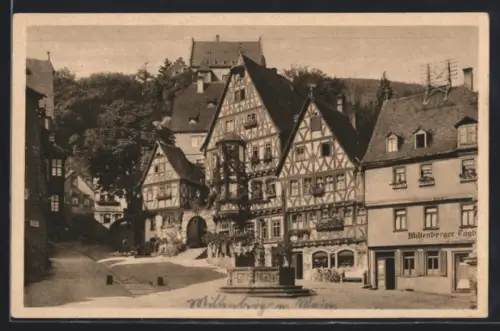 AK Miltenberg a. M., Marktplatz, Häusergruppe aus dem 16. Jahrhundert