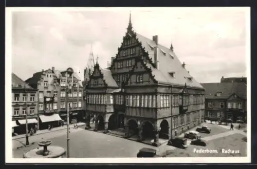 AK Paderborn, Rathaus aus der Vogelschau