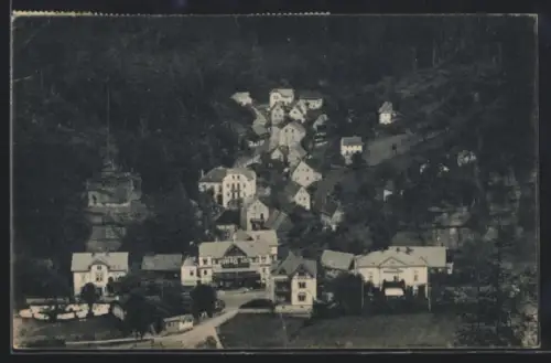 AK Schmilka /Sächs. Schweiz, Ortsansicht aus der Vogelschau