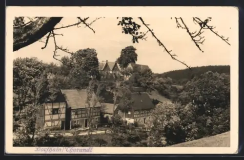 AK Dorfhain /Tharandt, Ortsansicht mit Umgebung