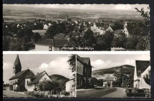 AK Ittenbach /Siebengebirge, Ortsansicht, Kirche, Strassenpartie