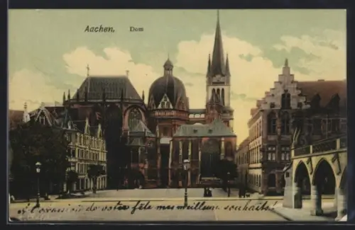 AK Aachen, Dom, Panorama