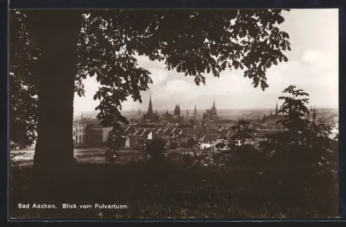 AK Bad Aachen, Stadtansicht vom Pulverturm aus