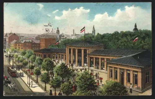 Lithographie Aachen, Elisenbrunnen