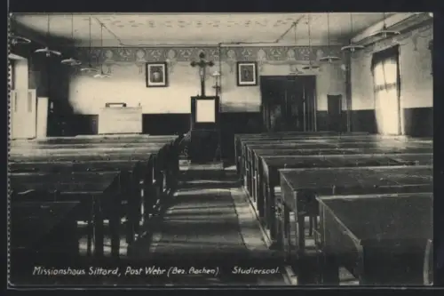 AK Wehr /Aachen, Missionshaus Sittard, Studiersaal