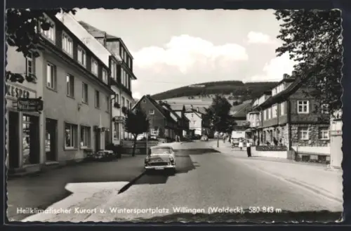 AK Willingen /Waldeck, Heilklimatischer, Wintersportplatz, Strassenansicht