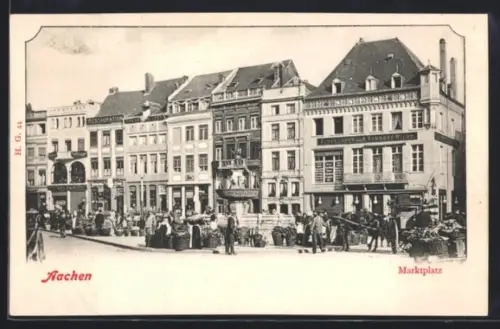 AK Aachen, Marktplatz