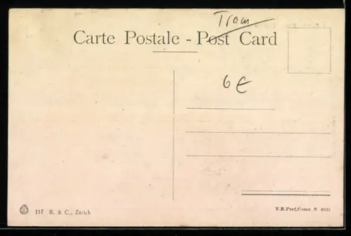 AK Genova, Piazza Corvetto, Strassenbahn