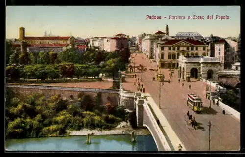 AK Padova, Barriera e Corso del Popolo, Strassenbahn