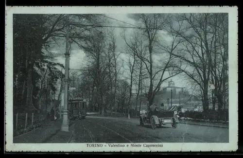 AK Torino, Valentino e Monte Cappuccini, Strassenbahn